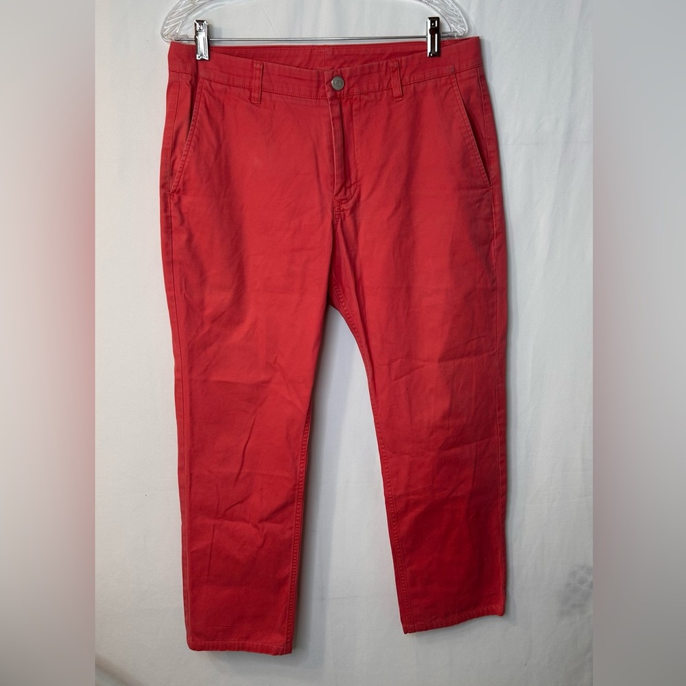 Bonobos Coral Straight Fit Pants 100%Cotton Size 33X30